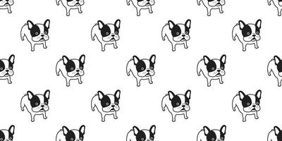 dog Seamless French bulldog vector Pattern scarf isolated wallpaper background