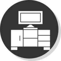 diseño de icono de vector de mesa de tv