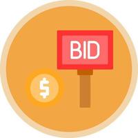 Bid Vector Icon Design