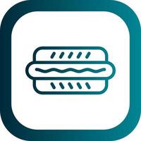 Hot Dog Vector Icon Design