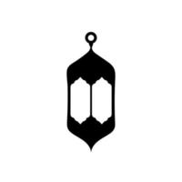 Islamic Lanterns Illustration Design, Islamic Silhouette Decoration Template Vector. Ornament Islamic Ramadan Lantern Symbol. Flat arabic icon black and white, outline vector