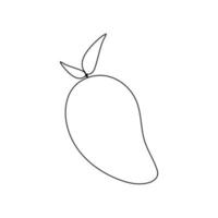 Mango fruit vector icon. Mango in flat style. Vector illustration of tropical fruit