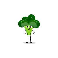 Broccoli mascot cartoon in vector. Cute happy smiling broccoli vegetable set collection. Vector flat cartoon character illustration icon design. content, happy, green smile, cheerful Face Emotion.