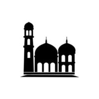 Mosque simple icon, islamic worship place, muslim symbols, vector illustration. Flat mosque icon design vector, mosque silhouette. Hajj, umrah, ramadhan kareem, ied mubarak