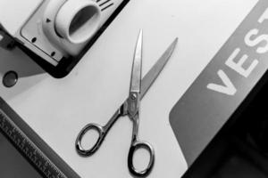 scissors on a white background photo