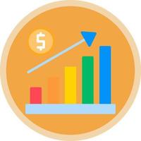 Growth Graph Vector Icon Design