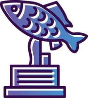 Fishing Trophy Vector Icon Design