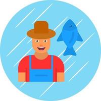 diseño de icono de vector de pescador