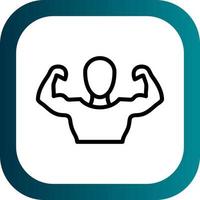 Muscle Man Vector Icon Design