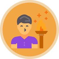 diseño de icono de vector de hombre comedor de fuego