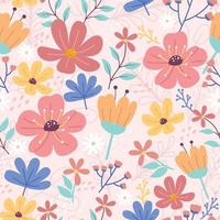 Beauty Spring Floral Seamless Pattern vector