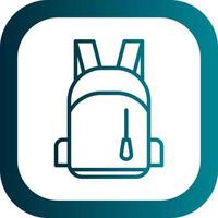 diseño de icono de vector de bolsa de escuela