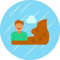 Hiker Vector Icon Design