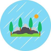 Hills Vector Icon Design