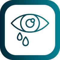 Watery Eyes Vector Icon Design