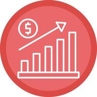 Growth Graph Vector Icon Design