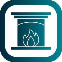 Fireplace Vector Icon Design