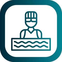 Swimmer Vector Icon Design