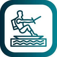 Water Skiing Vector Icon Design