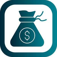 Money Bag Vector Icon Design