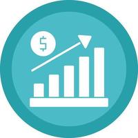 Growth Graph Vector Icon Design