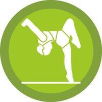 diseño de icono de vector de gimnasta