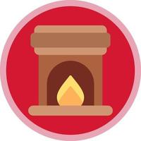 Fireplace Vector Icon Design