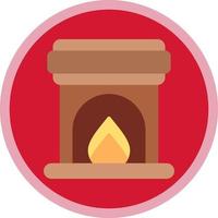 Fireplace Vector Icon Design