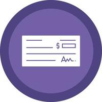 Bank Check Vector Icon Design