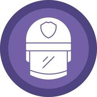 Police Helmet Vector Icon Design