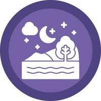 diseño de icono de vector de paisaje nocturno