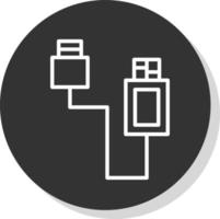 Usb Cable Vector Icon Design