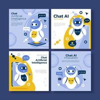 Chat AI Social Media vector