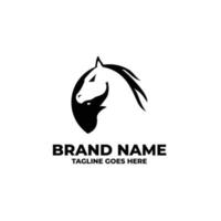 Negative Space Horse with Elephant Logog vector