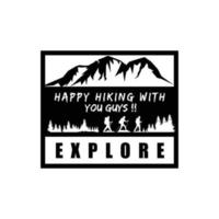 Hiking Badges Mountain Logos vector