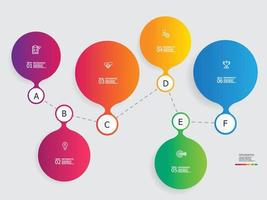 horizontal steps timeline infographic element report background vector