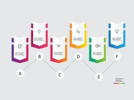 horizontal steps timeline infographic element report background vector