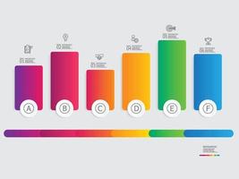 horizontal steps timeline infographic element report background vector