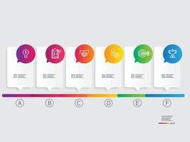 horizontal steps timeline infographic element report background vector