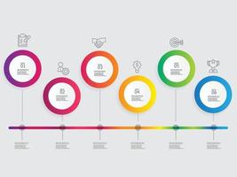 horizontal steps timeline infographic element vector