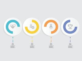 horizontal pasos cronograma infografía elemento vector