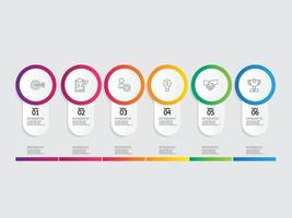 horizontal steps timeline infographic element vector