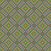 BLACK SEAMLESS VECTOR BACKGROUND WITH GEOMETRIC CROSS STITCH ORNAMENT IN LIGHT GREEN SHADES