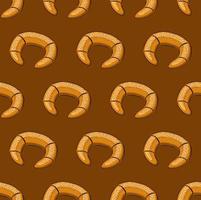 BROWN SEAMLESS VECTOR BACKGROUND WITH SWEET BAGELS