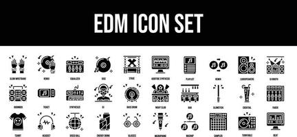 Delgado línea íconos Perfecto píxel edm glifo icono conjunto vector