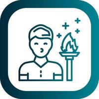 Fire Eater Man Vector Icon Design