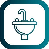 Wash Basin Vector Icon Design