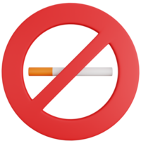 3D Icon Illustration Smoking Prohibition Sign png