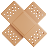 3d icône illustration marron bandage png