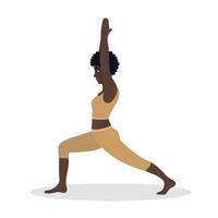 mujer hacer ejercicio yoga. vector ilustración en plano dibujos animados estilo, concepto ilustración para sano estilo de vida, deporte, haciendo ejercicio